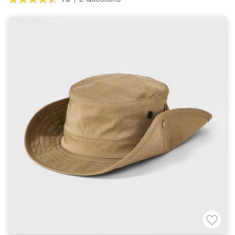 Goodfellow & Co khaki bucket hat NEW NWT tan brown blue vacation fishing